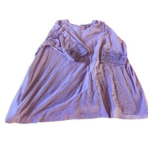 Purple Lace Sleeve Top